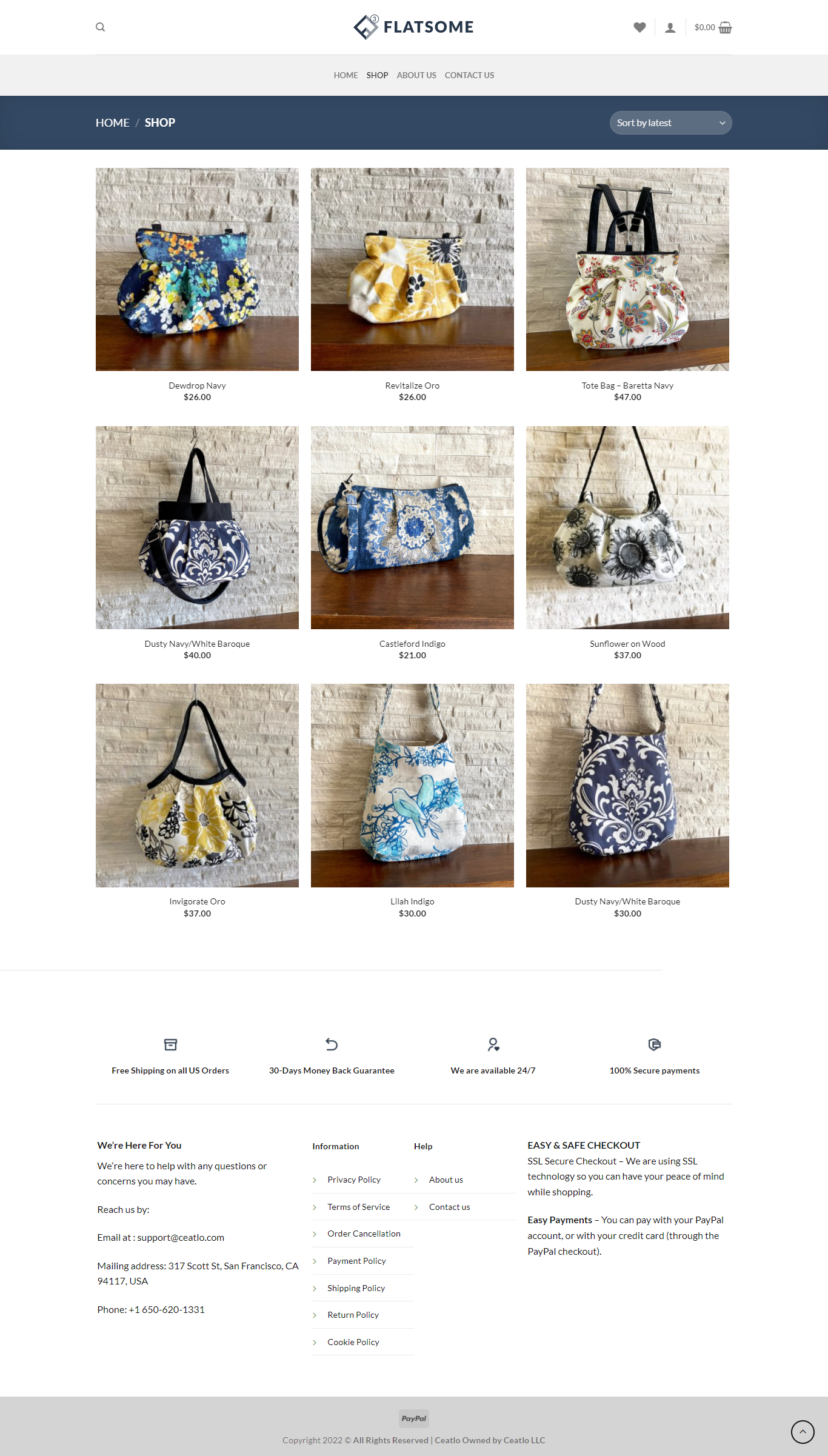 Fashion HandBags - Shop Page - Flatsome Theme Online Store