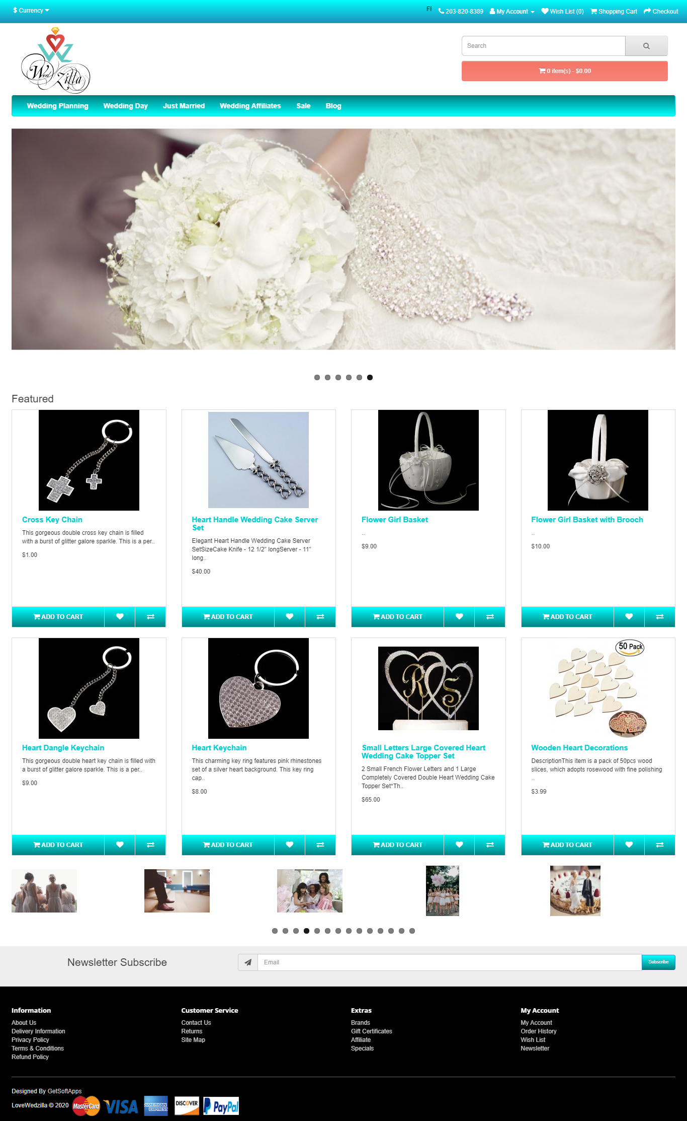 Lovewedzilla - Landing Page -OpenCart Online Store With Payment Gateway Integration